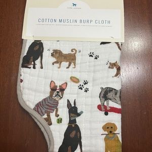 Little Unicorn Cotton Muslin Burp Cloth - Woof NWT